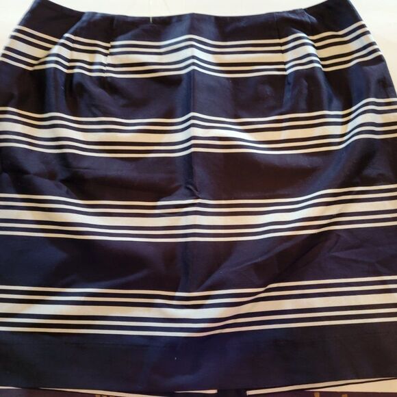 Talbots Skirts Talbots Petites Navy white Striped - Picture 3 of 16